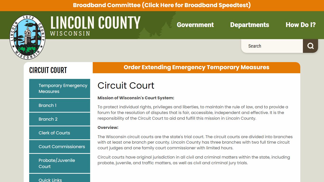 Circuit Court | Lincoln County, Wisconsin